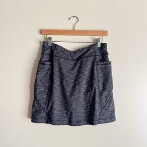 Athleta Grey Heathered Excursion Skort Side Pockets - Medium